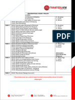 Agenda Perjalanan Program Bali 4 Hari 2 Malam Universitas Kanjuruhan Malang 31 Januari - 03 Frebruari