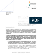 Santiago, 21 de Abril de 2021 DE 01812-21