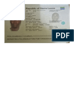 Ishmael Kamara Passport