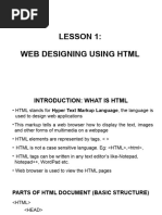 Web Designing Using HTML