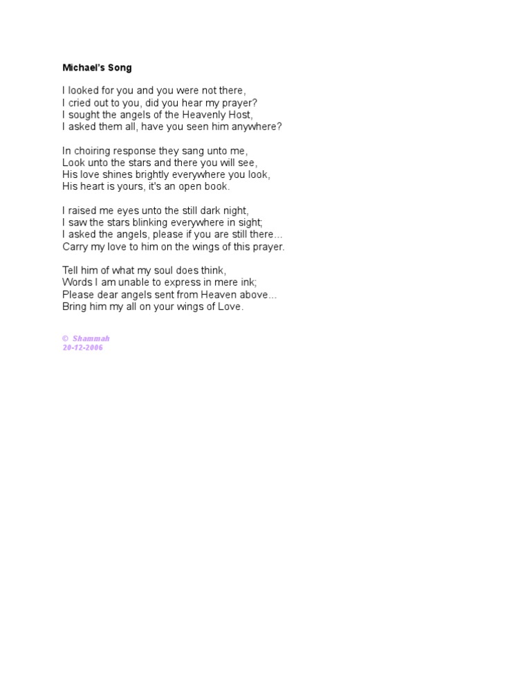 Michael's Song | PDF