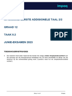 Afrikaans Eerste Addisionele Taal 2/2 Graad 12 TAAK 8.2 Junie-Eksamen 2023