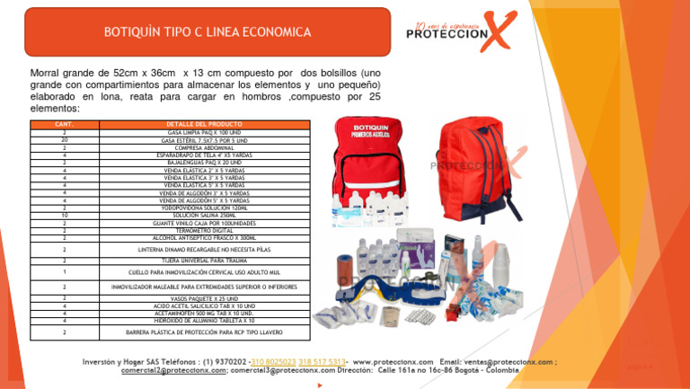 Botiquín Tipo C Económico Contoso | PDF