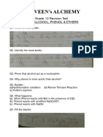 Alcohol, Phenol and Ethers Test