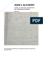 Aldehyde and Ketone Assignment