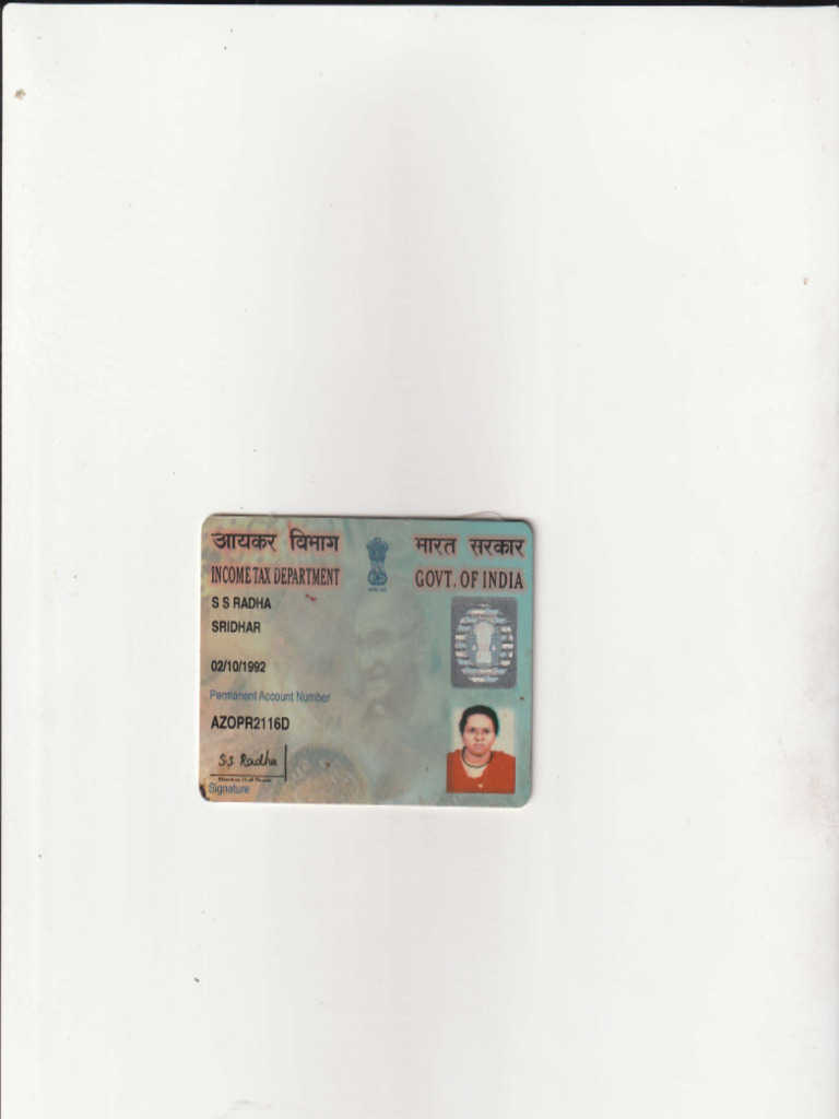 Aadhaar Card Details for Radha S S | PDF