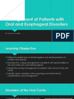 Management of Patients With Oral and Esophageal Disorders 1