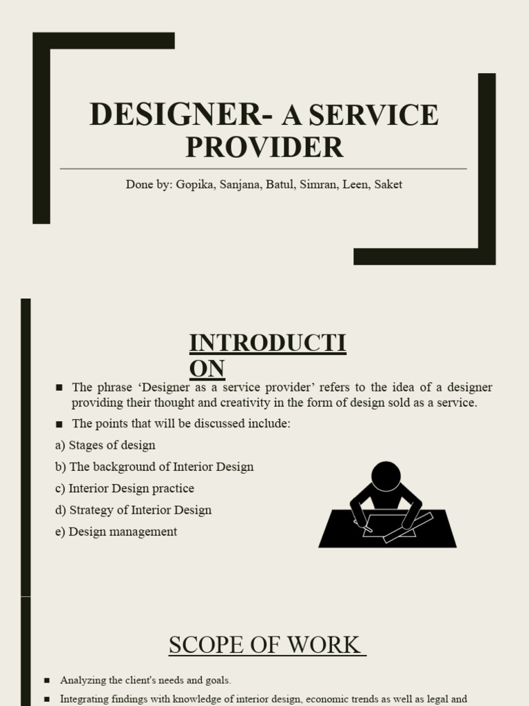 Designer as a Service Provider Overview | PDF | Interior Design | Cash