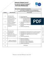 Ruta de Aprendizaje Matemáticas 6°