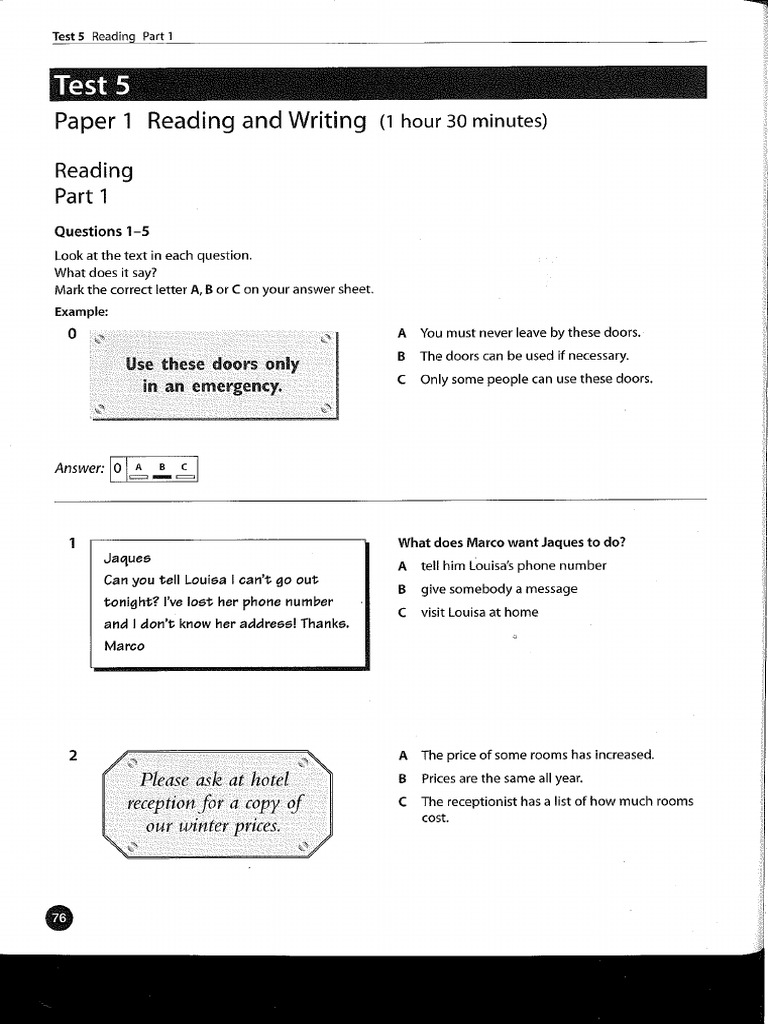 Pet Test 5 | PDF