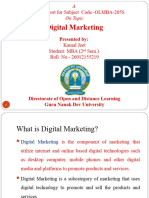 Digital Marketing MBA Seminar-II