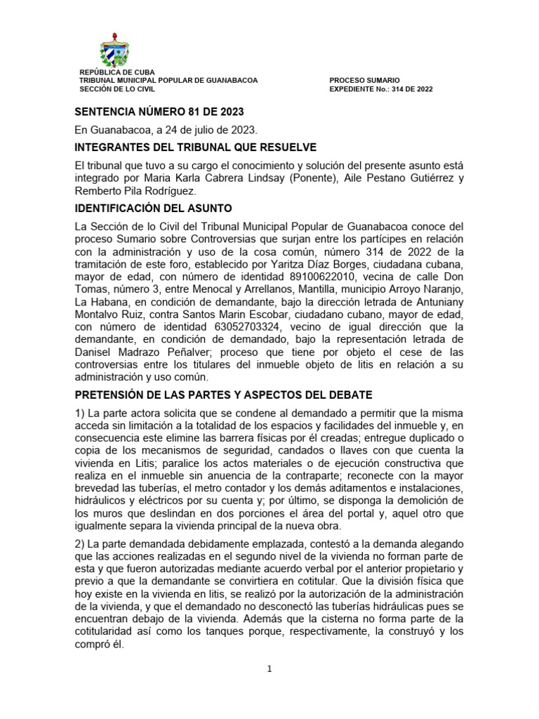 81 Sentencia SL 314-2022 Sum, Acc | PDF | Jurisdicción | Propiedad