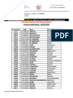 Liste Principale Des Étudiants Admis À S'inscrire