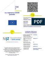 Digitalni Zeleni Certifikat - Prebolevnost-2