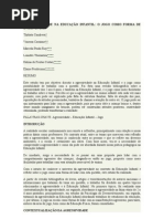 A AGRESSIVIDADE NA EDUCAÇÃO INFANTIL