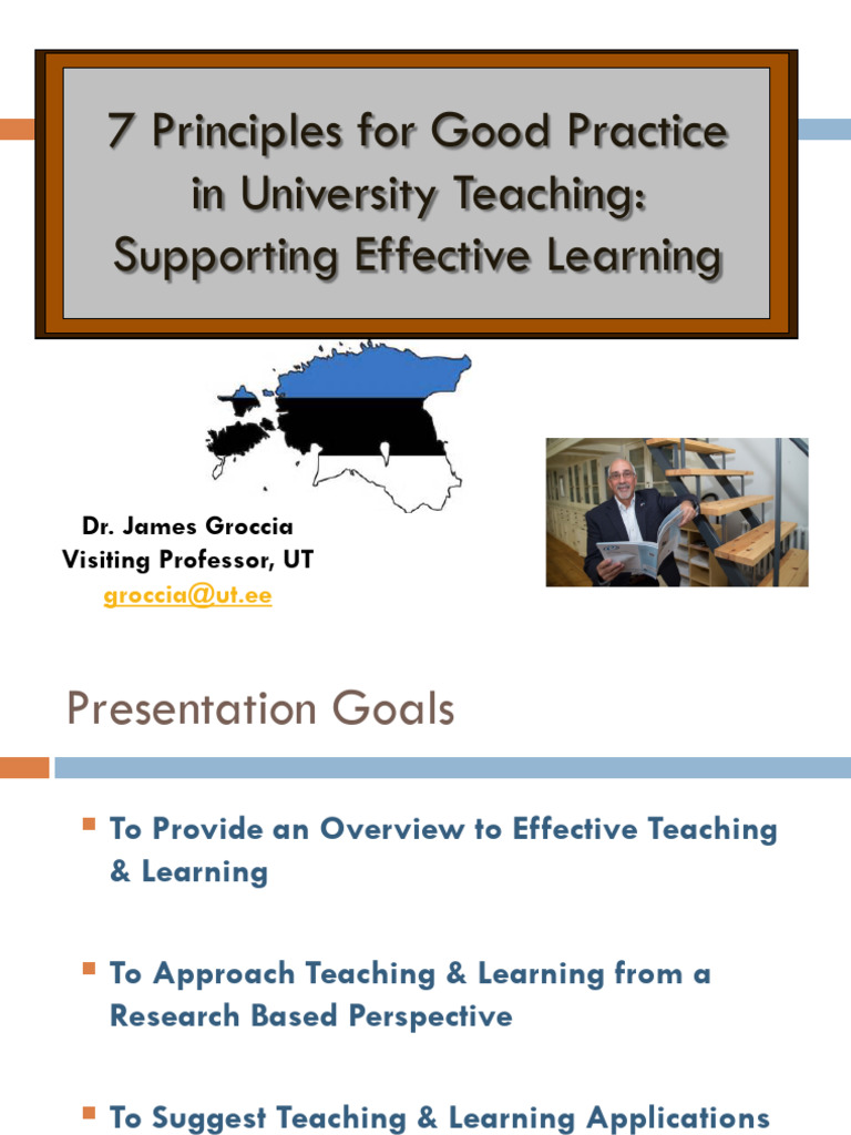 7 Principles for Effective University Teaching | PDF | Learning | Teachers