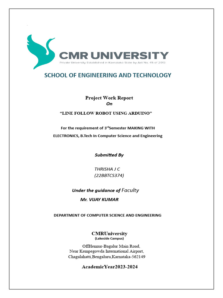Line Following Robot Report FINAL | PDF | Infrared | Microcontroller