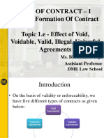 178469-7 - Effect of Void, Voidable, Valid, Illegal, Unlawful Agreements