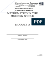 Mathematics in Modern World Module 3