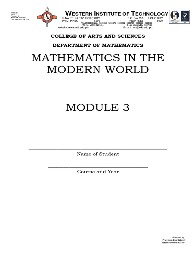 MATHEMATICS IN THE MODERN WORLD MODULE 3 PDF visual data 7