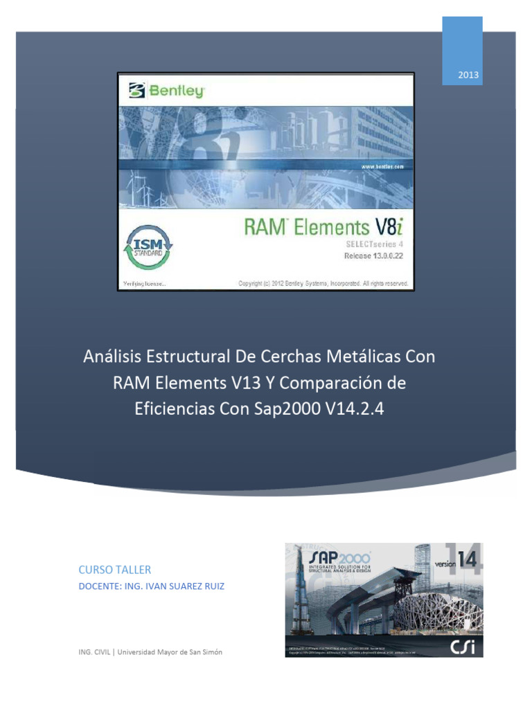 Análisis de Cerchas Metálicas con RAM y SAP2000 | PDF | Barlovento y ...