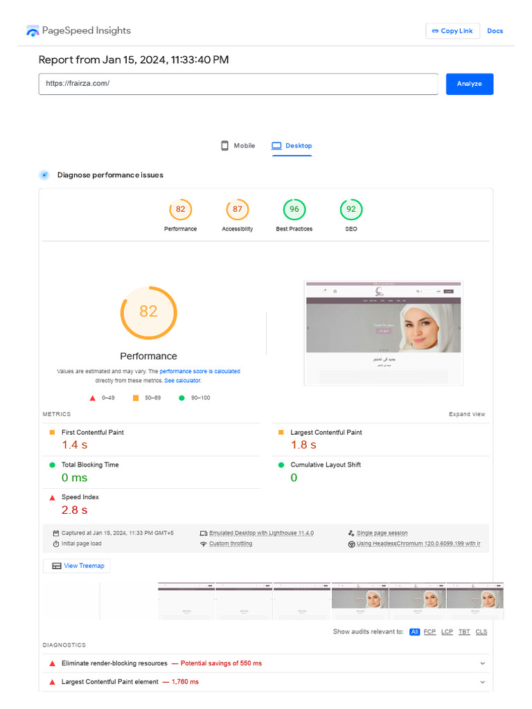 Frairza After PageSpeed Insights | PDF | World Wide Web | Internet & Web