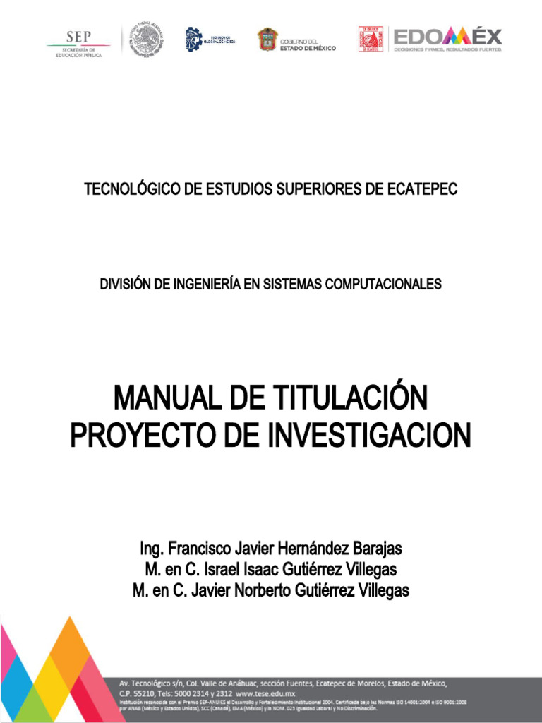 Guia de Titulación Proyecto de Investigacion | PDF | Teoría | Información