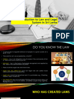1.1 - Introduction To Law and Legal System in Sri Lanka