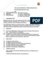 Plan de Trabajo de Las Elecciones Del Concejo Escolar 2011