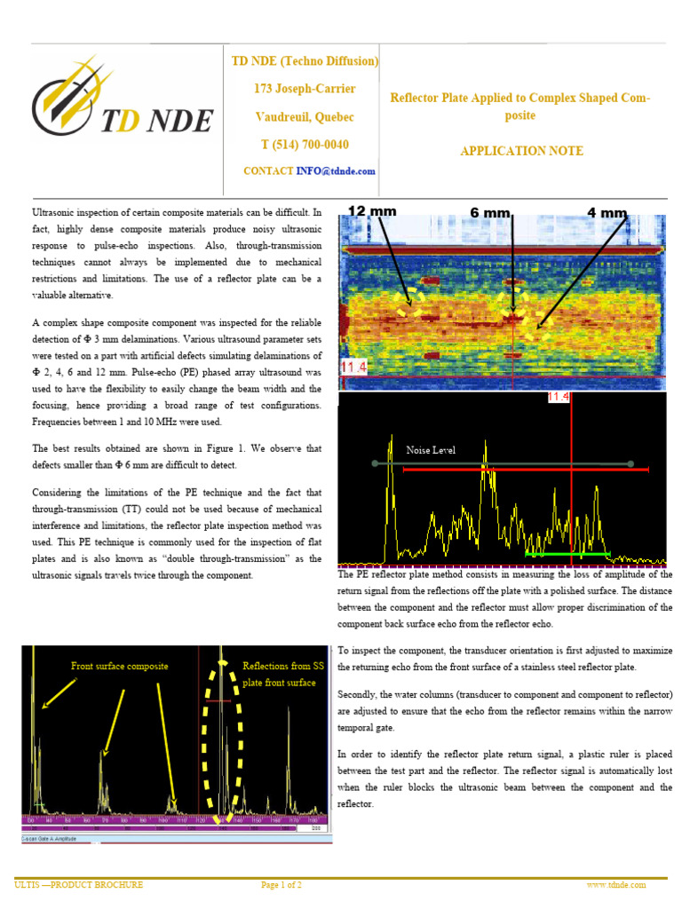 Ultrasonic Inspection with Reflector Plates | PDF | Ultrasound ...