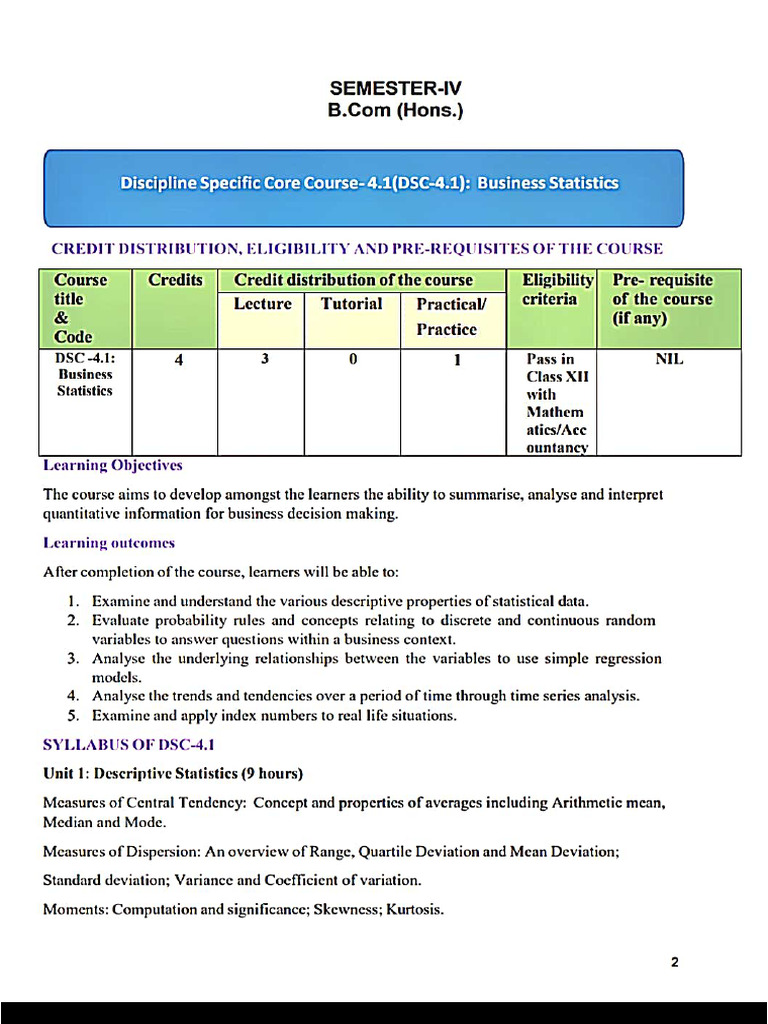 Syllabus Sem 4 and 5 | PDF