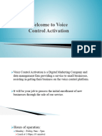 Training Material For Voice Control Activation.