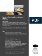 Basics of Roadway Geometrics and Design