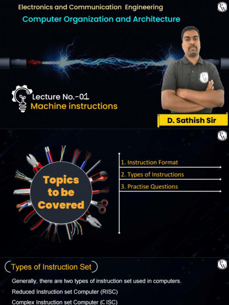 Machine Instructions 01 - Class Notes | PDF