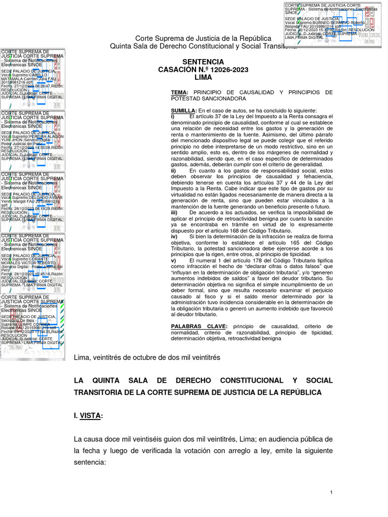 Casación No. 12026-2023 | PDF | Judicaturas | Sentencia (ley)