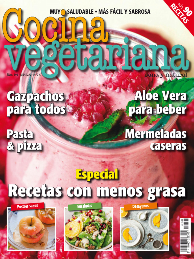 Cocina Vegetariana 108 | PDF | ensalada | Vinagreta