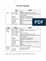 Routine Timetable