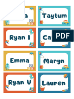 Colorful Fun Monsters Student Name Label