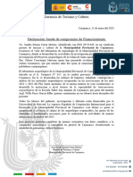 Carta de Compromiso de Gerenciade Turismo y Cultura