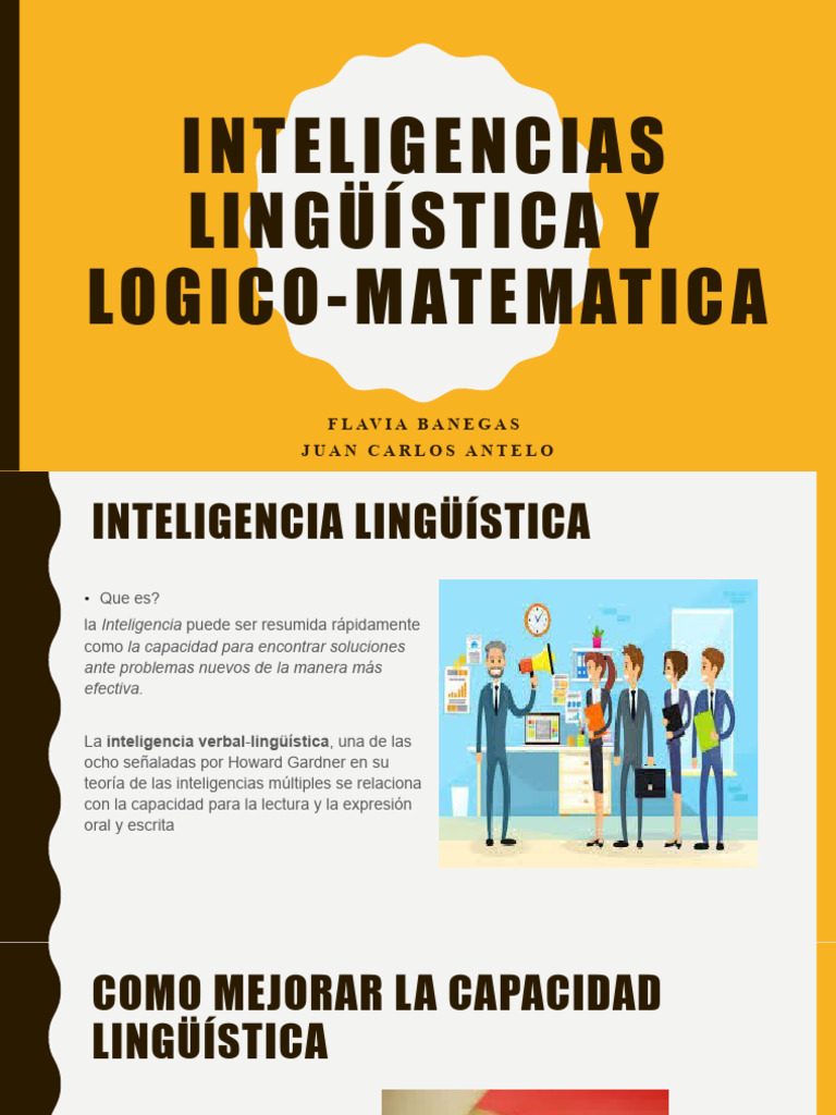 Inteligencia lingüística y PDF Inteligencia Lógica