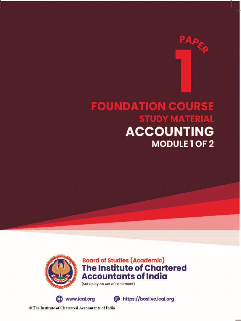 Ca Foundation Paper 1 Accounting Combined Pdf Depreciation