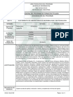 Informe Programa - TC ALISTAMIENTO DE LABORATORIOS DE MICRO Y BIOTEC