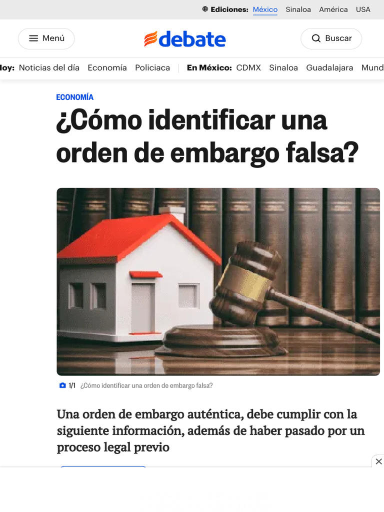 ¿Cómo Identificar Una Orden de Embargo Falsa? | PDF | Comercio | Dinero
