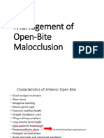 Management of Open-Bite Malocclusion