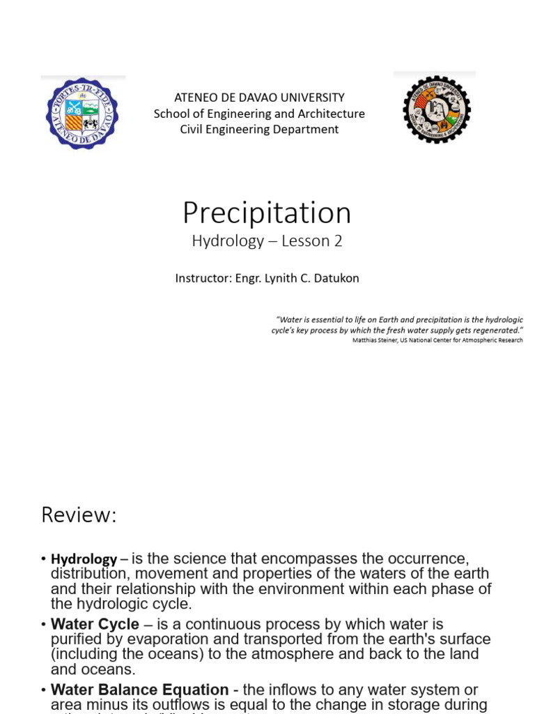 Precipitation Formation and Measurement | PDF | Precipitation | Rain