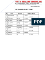 Daftar Hadir Rapat