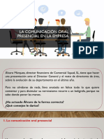 La Comuniación Oral Presencial en La Empresa