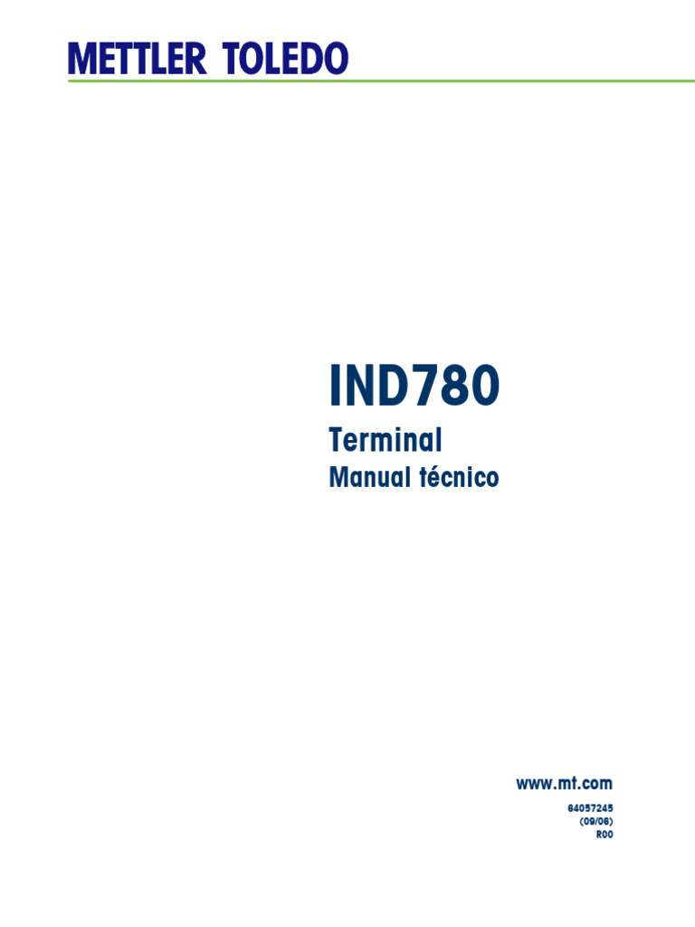 Ind780 Manual Tecnico SP | PDF | Pantalla de cristal líquido | Terminal ...