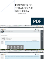 Elementos de Mineralogia e Geologia - Questões Do AVA