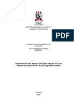 Implementação Do Método de Euler e Método de Euler Modificado para Calcular EDO's de Primeira Ordem